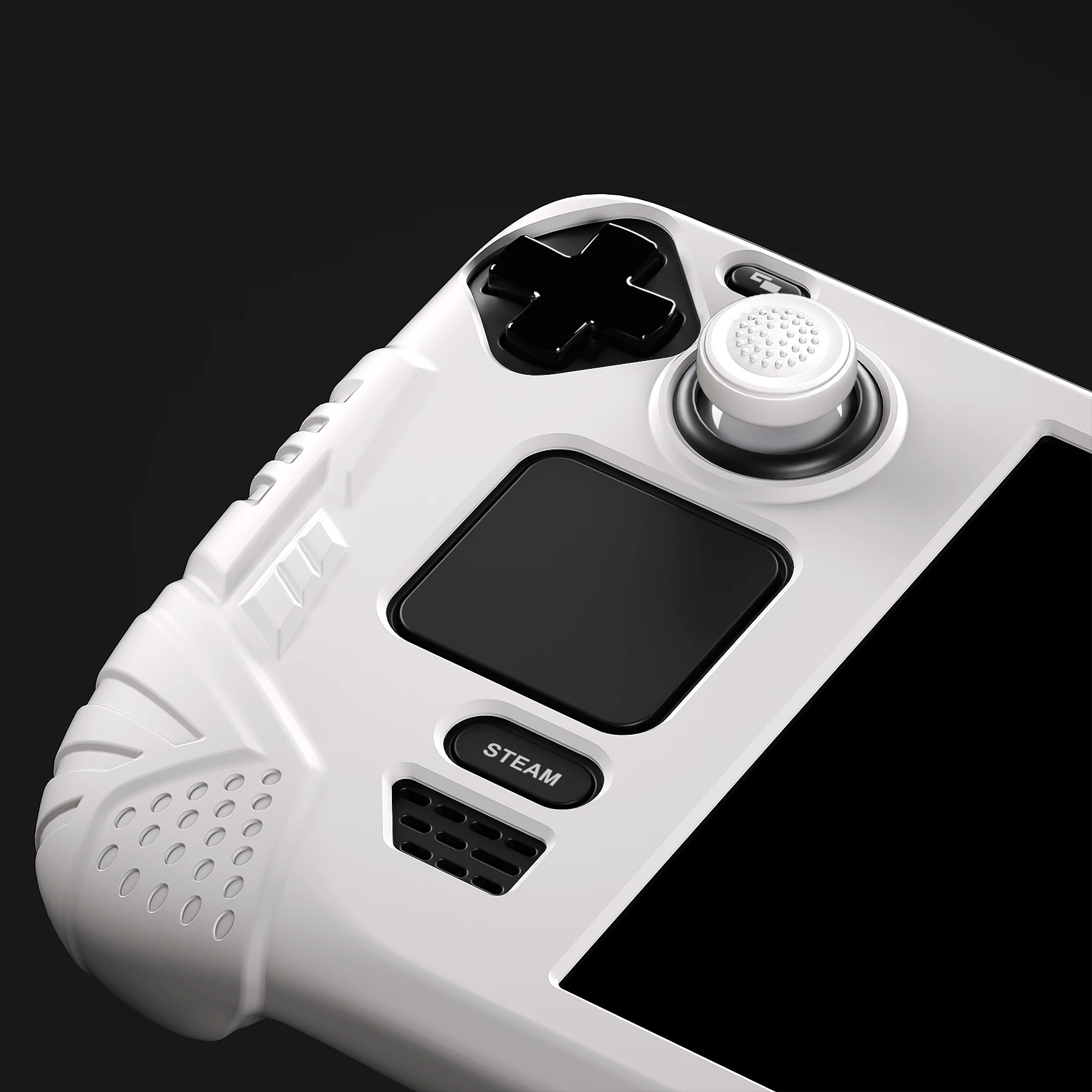 

PlayVital Armor Protective Case for Steam Deck, Soft Silicone Case Shell with Back Button Enhancement Designed & Thumb Grip Cap