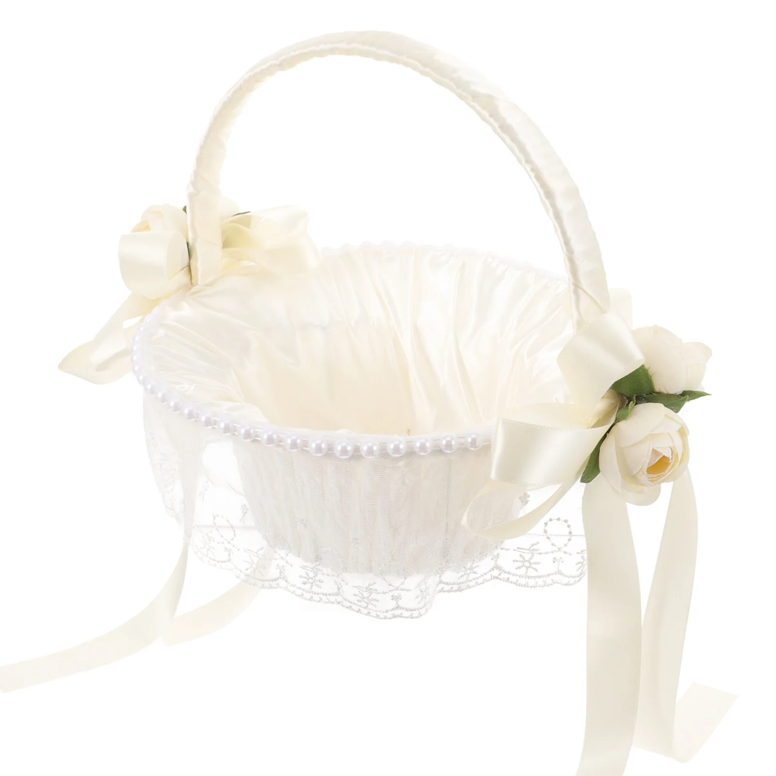 

Wedding Flowers Basket White Girl Indoor Party Ornament Baskets Weddings Plastic Outdoor