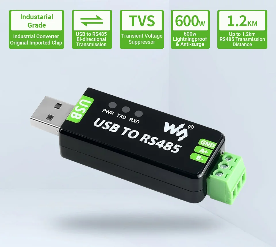 Модуль преобразователя Waveshare с USB на RS485, встроенный оригинальный FT232RL и SP485EEN