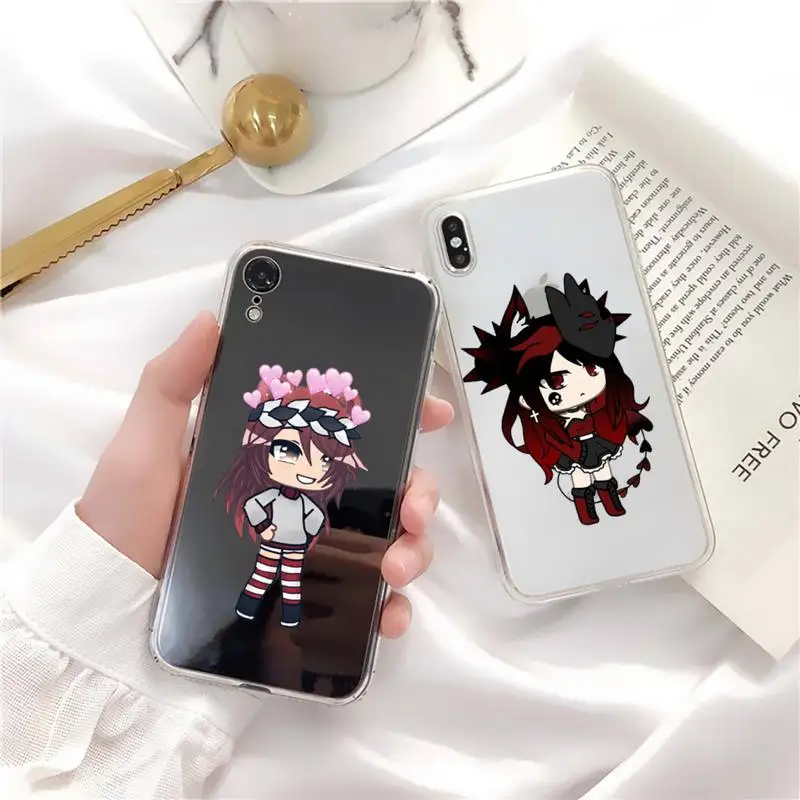

YNDFCNB Social game Gacha Life Phone Case for iPhone 11 12 13 mini pro XS MAX 8 7 6 6S Plus X 5S SE 2020 XR cover