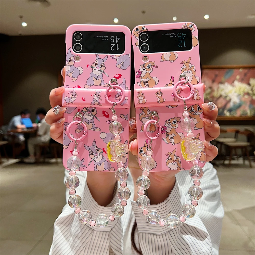 

Disney Miss Bunny Thumper Cute Couple Pink Phone Case For Samsung Galaxy Z Flip 3 4 5G ZFlip3 ZFlip4 Flip3 Flip4 Cover