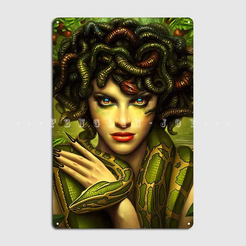 

Medusa Metal Sign Club Home Mural Retro Plates Tin Sign Poster