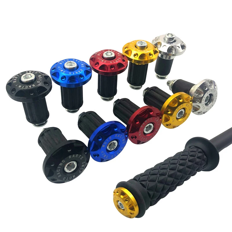 

2PCS Motorcycle Handle Bar Ends Grips Moto CNC Metal Handlebar Plug Slider