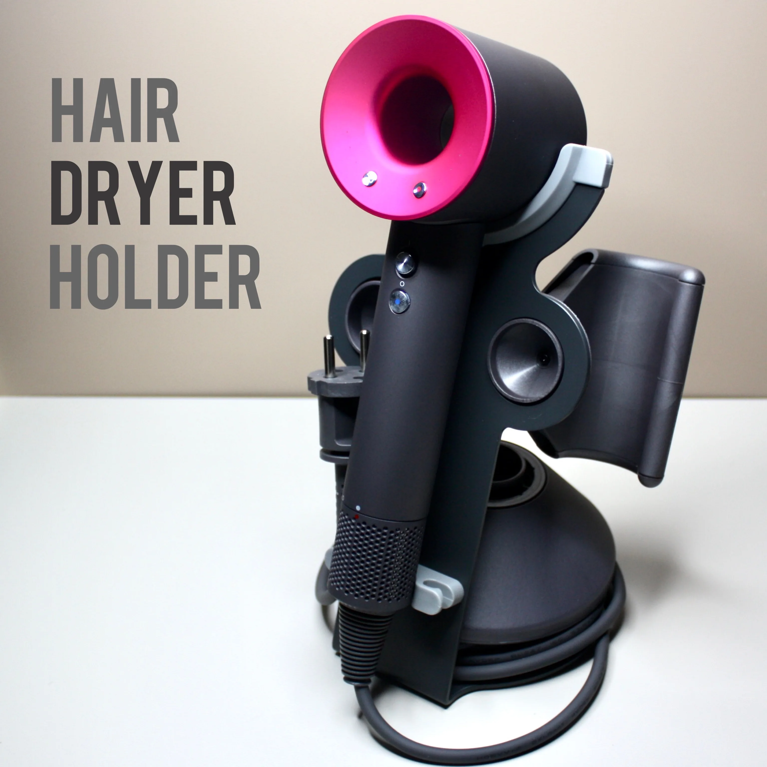 Hair Dryer Holder For Dyson No Punching Storage Organizer Stand Type Portable Bracket With Super Magnetic Stockpile Rack