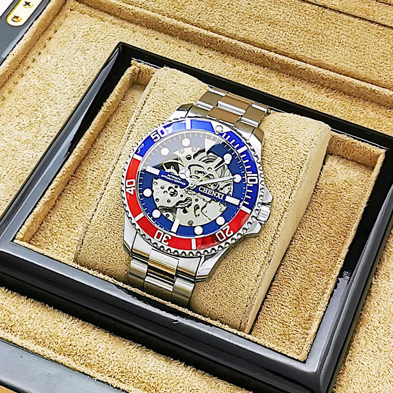 

Skeleton water ghost watch men's waterproof men's automatic mechanical watch men