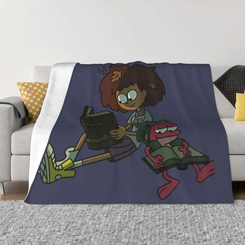 

Amphibia Comic Manga Anime Blankets Warm Flannel Anne And Sprig Throw Blanket for Home Bedroom Sofa