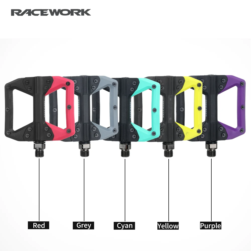 Велосипедная педаль RACEWORK нейлоновые Нескользящие герметичные подшипники проще