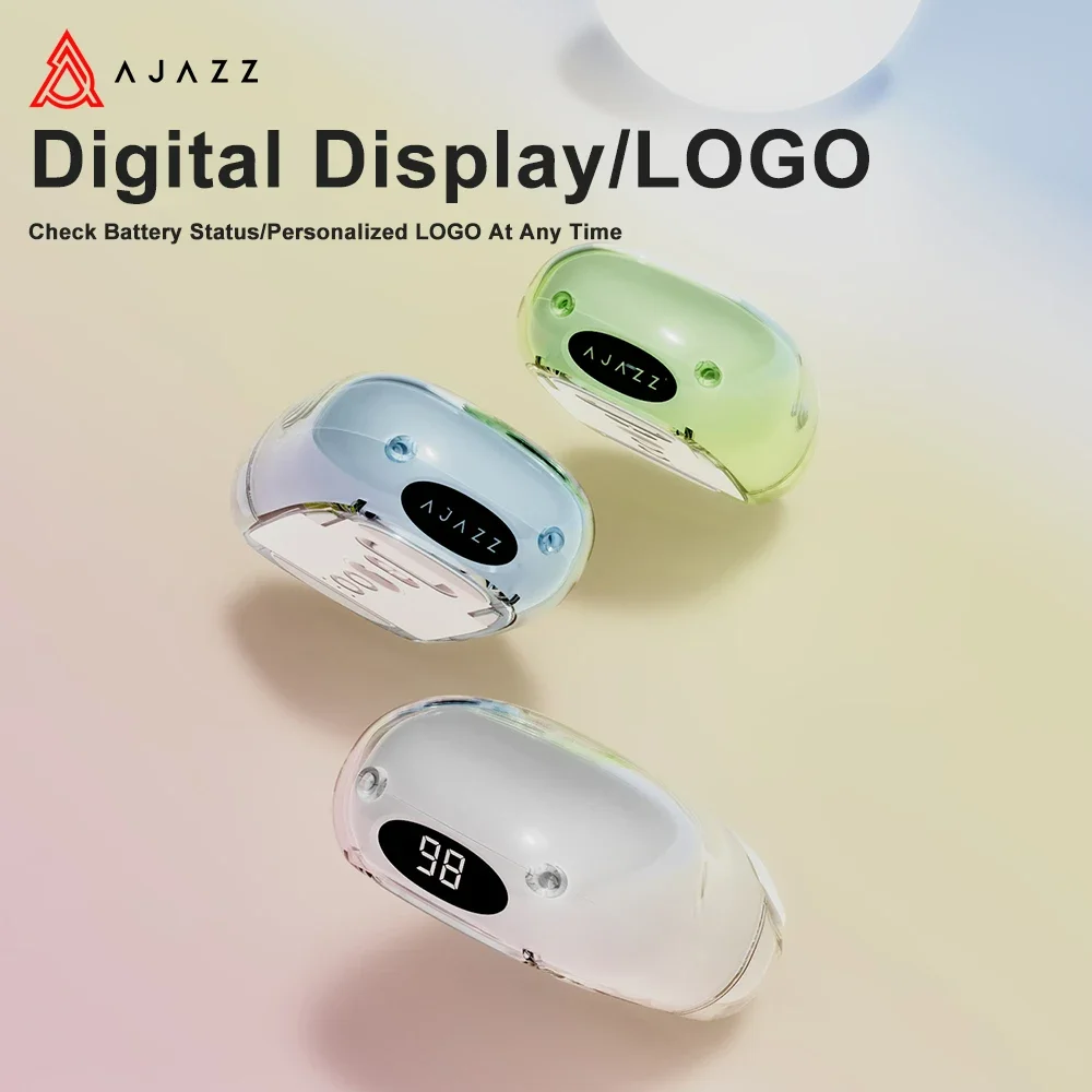 AJAZZ I069 Прозрачная мышь с беспроводной мышью 1600 точек на дюйм Офисная рабочая