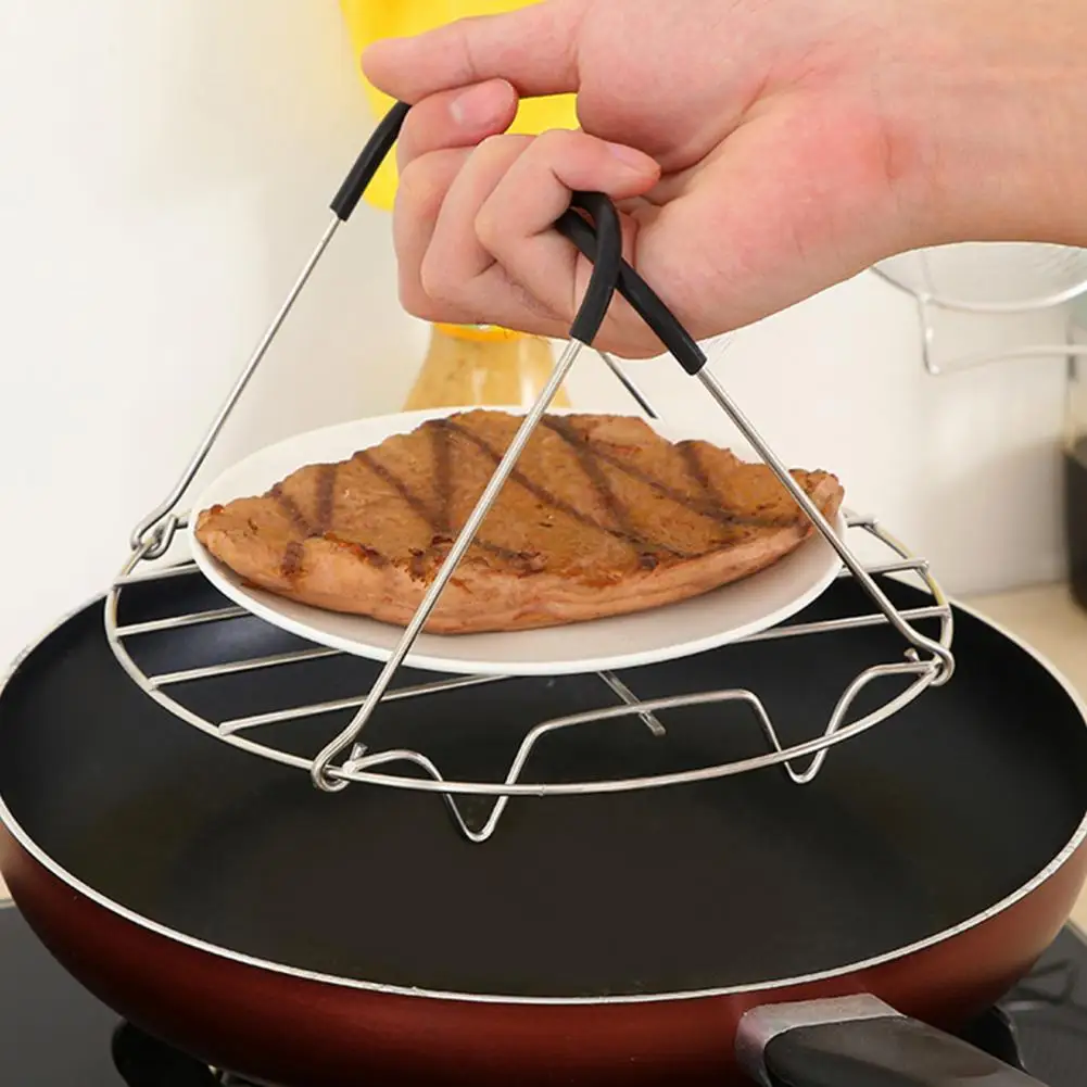

Dumpling Steamer Rack with Handle Heat Resistant Effective Eco-friendly Pot Steaming Holder for Canteen