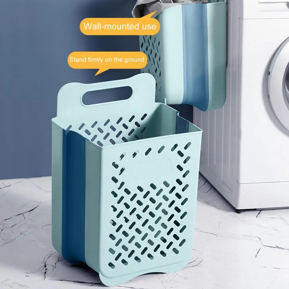

Large Capacity Lightweight Moisture-proof Wall Hanging Collapsible Laundry Hamper Organizer Basket for Bathroom