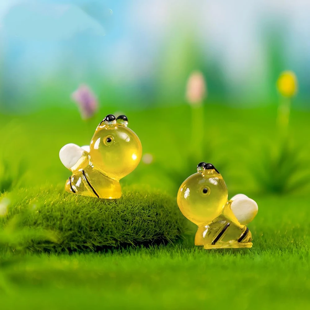 50 шт. светящиеся мини-фигурки пчел мини-смоляные пчелы крошечные смоляные для DIY