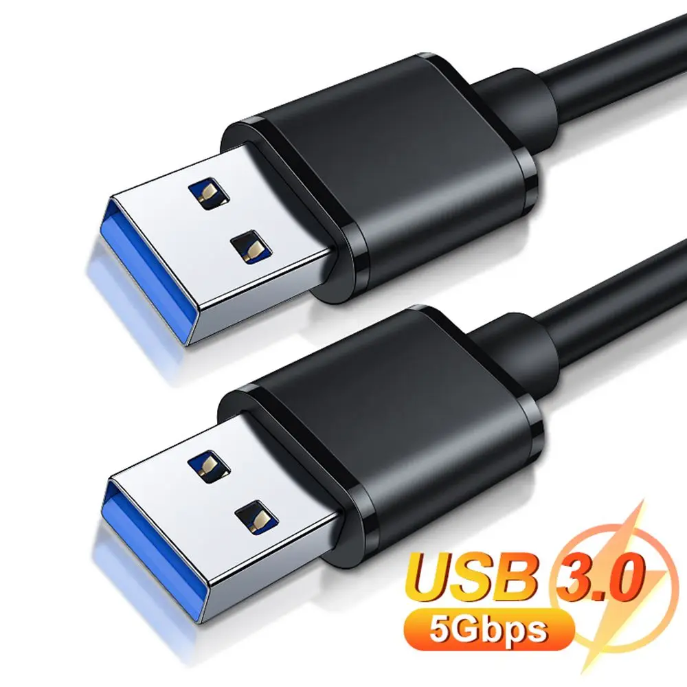 

Webcam Camera Double Head Fast Speed Hard Disk Type A Male to Male USB Extender Data Line USB 3.0 Cable