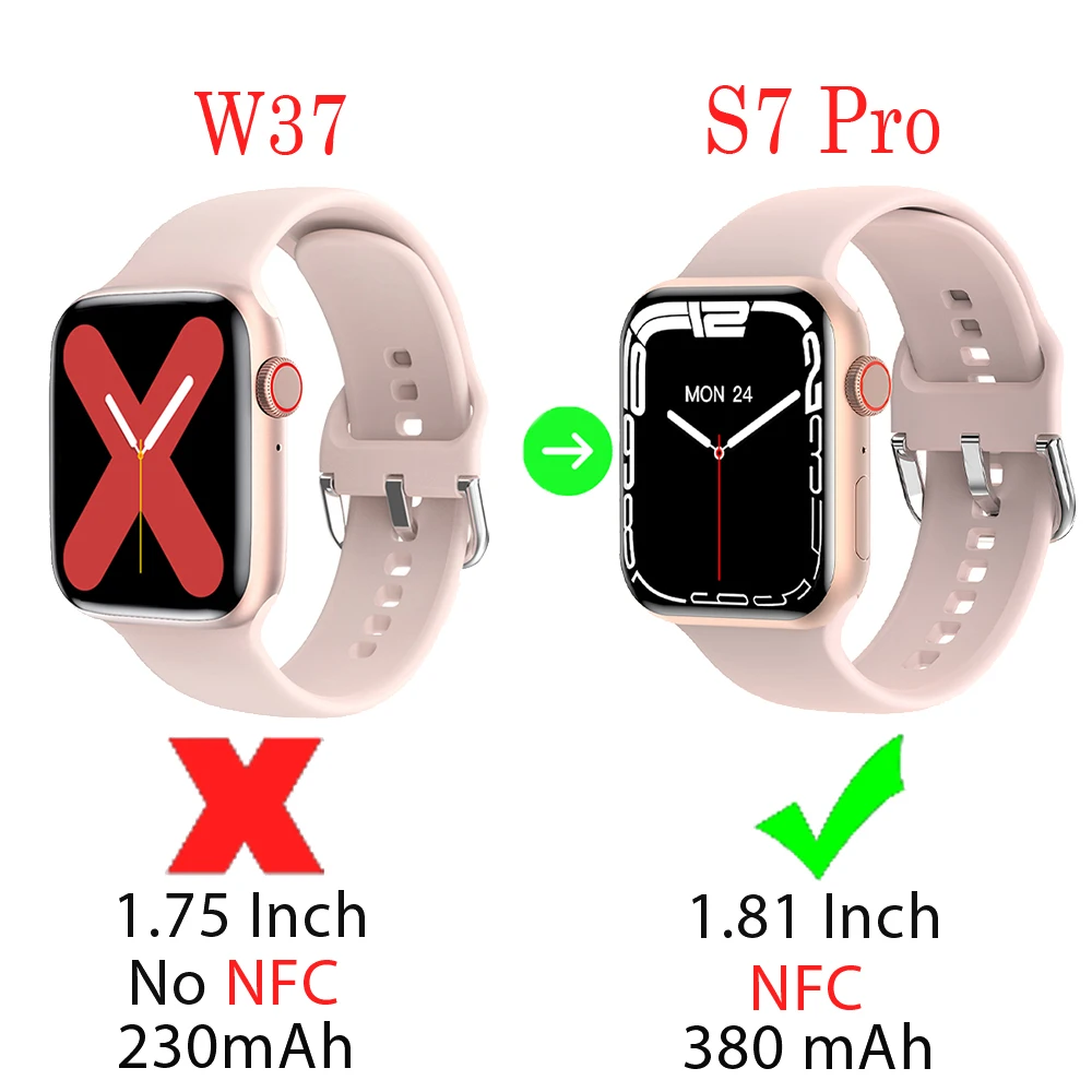 LEMFO S7 Pro Smartwatch Series 7 смарт часы мужские NFC Bluetooth вызов Беспроводная зарядка женские