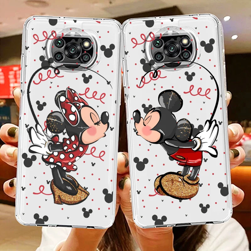 

Transparent Phone Case For Xiaomi Poco X4 X3 X2 NFC F4 F3 F2 GT M5s M4 M3 M2 Pro C50 C40 C3 Disney Mickey Mouse Cover Shell Capa