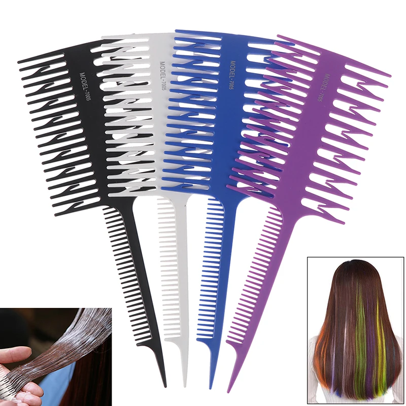 

Hair Dyeing Comb Hair Coloring Highlighting Comb Wide Tooth Comb Fish Bone Hair Brush Hair Styling Barber Tool Salon Accessaries