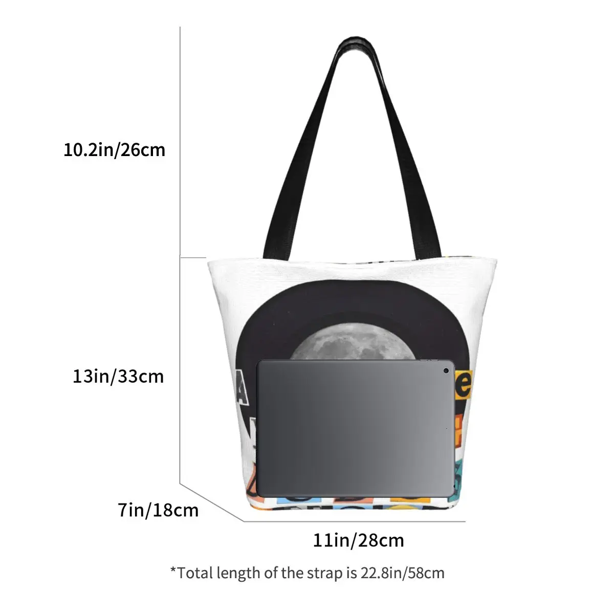 Сумка-тоут через плечо для покупок большая вместимость