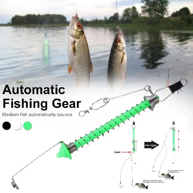 

Automatic Fishing Hook Trigger Stainless Steel Spring Fishhook Bait Catch Ejection Catapult Fish Lure Accessories Tackle Goods