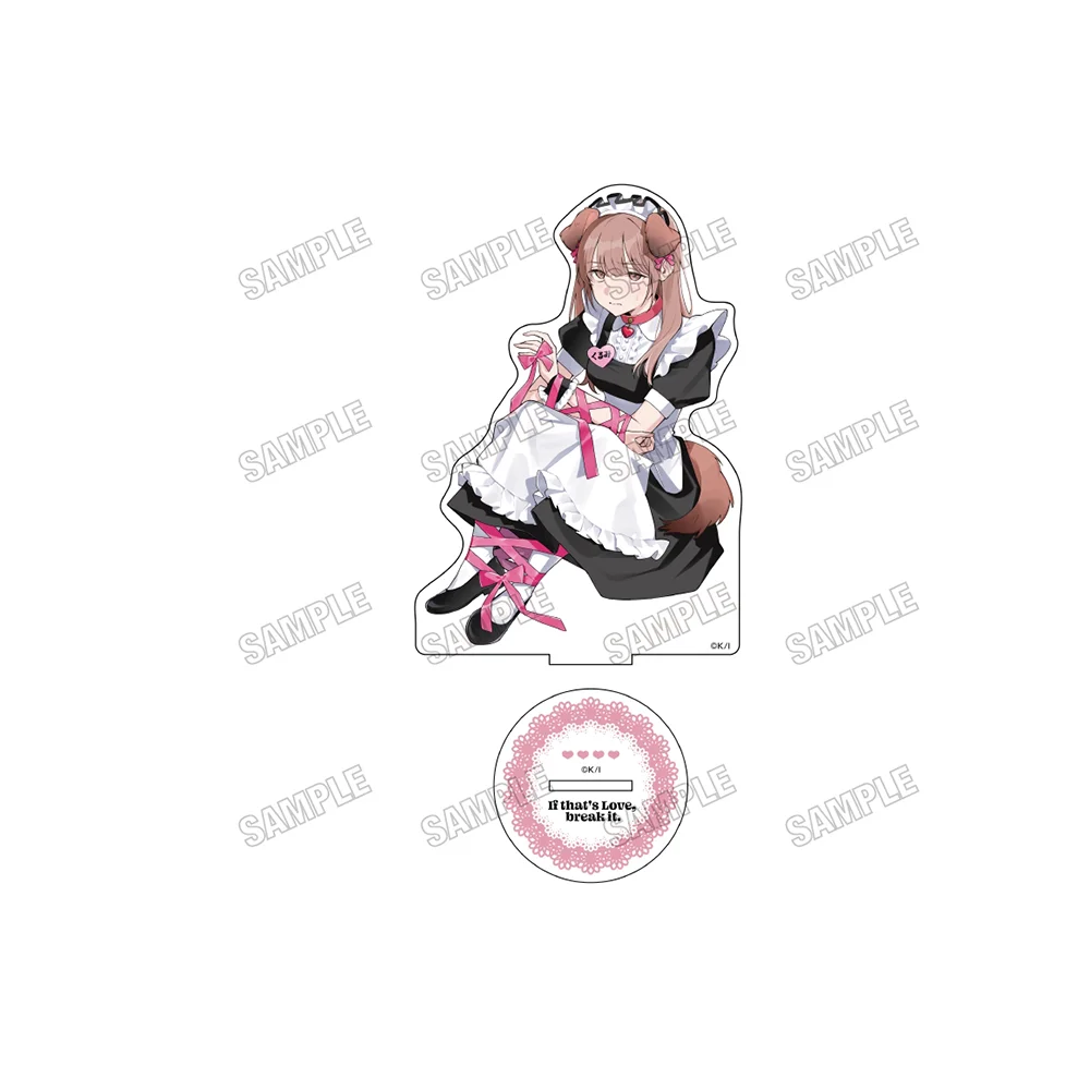 Фото Акриловая подставка-брелок 2026 New Anime Stand Kurami Desk Decor: Destroy Everything Love in Hell Sitting Pose VER 15CM, двусторонняя, 20 см №2