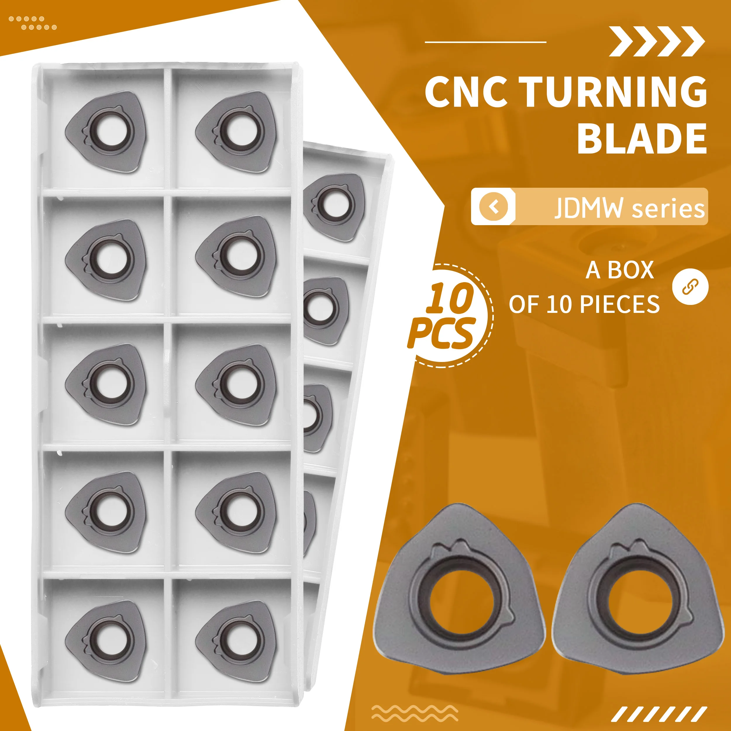 

10Pcs JDMW120412 JDMW140520 SK2025 CNC Lathe Milling Cutter Carbide Inserts Steel Stainless Steel Cast Iron General Purpose Tool