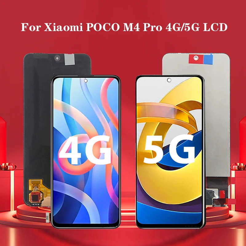 

1Pcs 2201117PI Screen For Xiaomi Poco M4 Pro 5G lcd Touch Panel Digitizer 4G POCO M4 Pro Display 21091116 Assembly With Tools