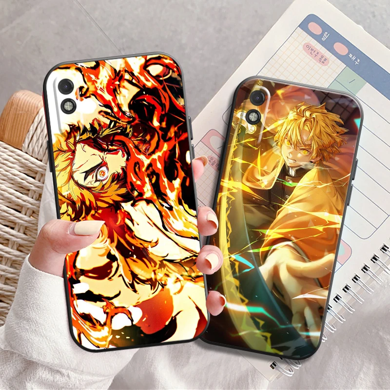 

Demon Slayer Anime Phone Case For Xiaomi CC9 CC9e 10S 10 Pro 11 11 Lite 11 Pro 10 Liquid Silicon Coque Back Funda Carcasa