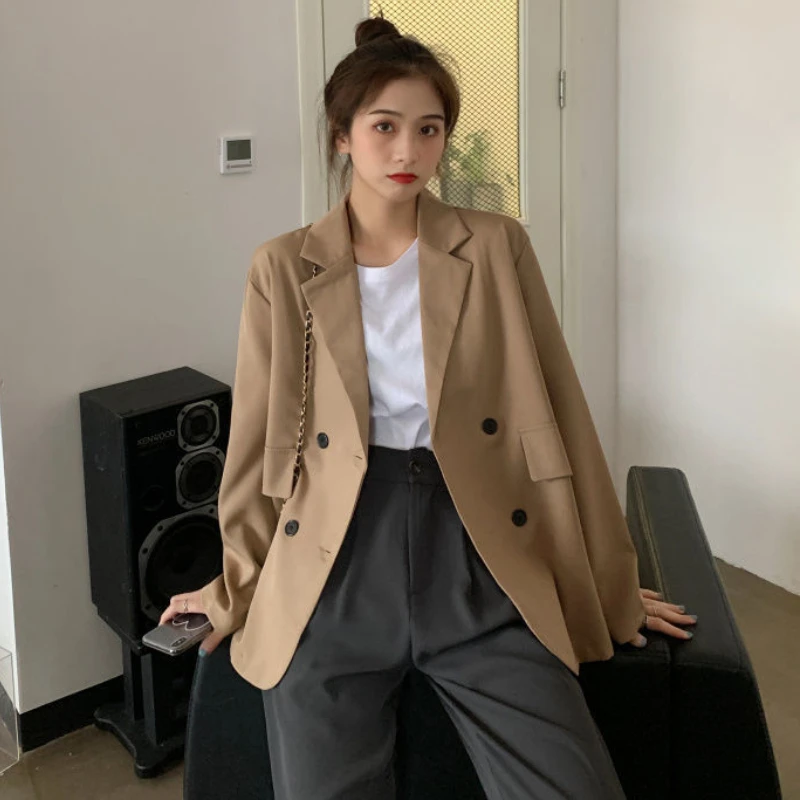 Women's Suit Top New Coats for Women Jacket Ladies Office 2022 Spring Autumn Korean Oversized White Casual Suits Female Clothing
