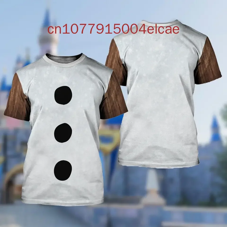 Мужская женская детская футболка MINISO Olaf 3D print