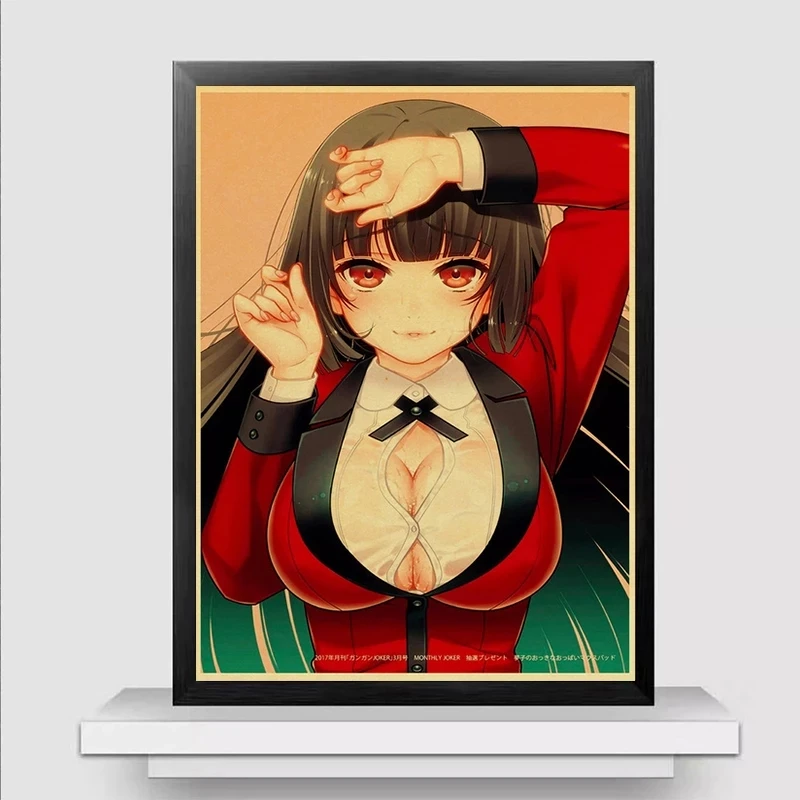 

HD Printed Japanese Anime Home Decor Kakegurui Painting Poster Wall Art Retro Canvas Modular No Frame Pictures For Living Room