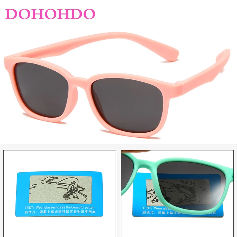 

Детские поляризационные солнцезащитные очки для мальчиков и девочек, цветные уличные очки из силикона TR90, UV400