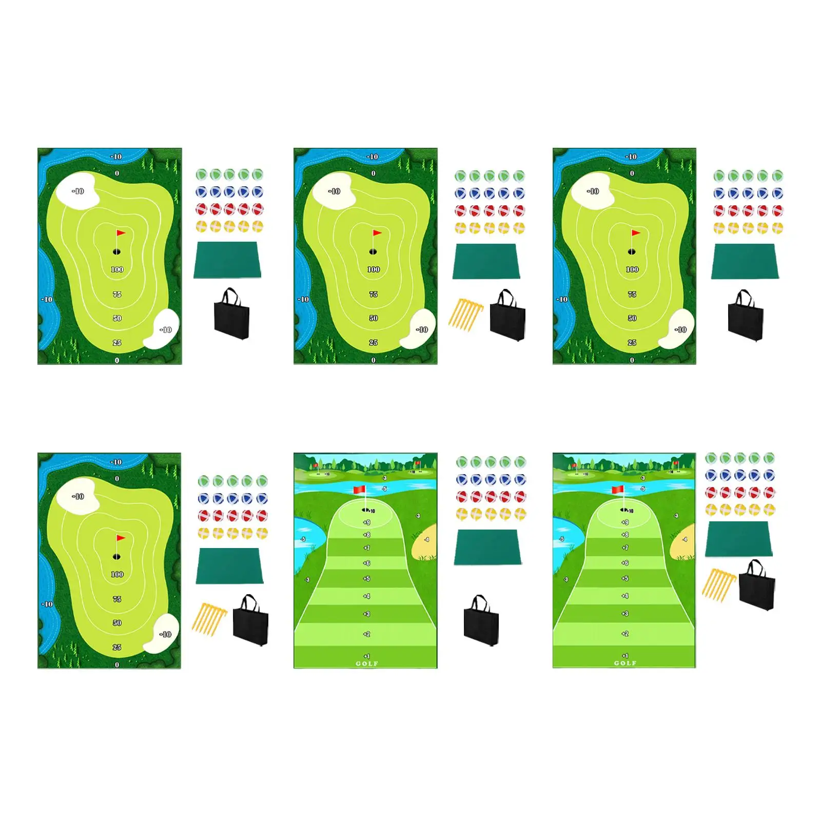 

Тренажер для гольфа с мячиками, Тренировочный Коврик для спорта, вождения, сколов