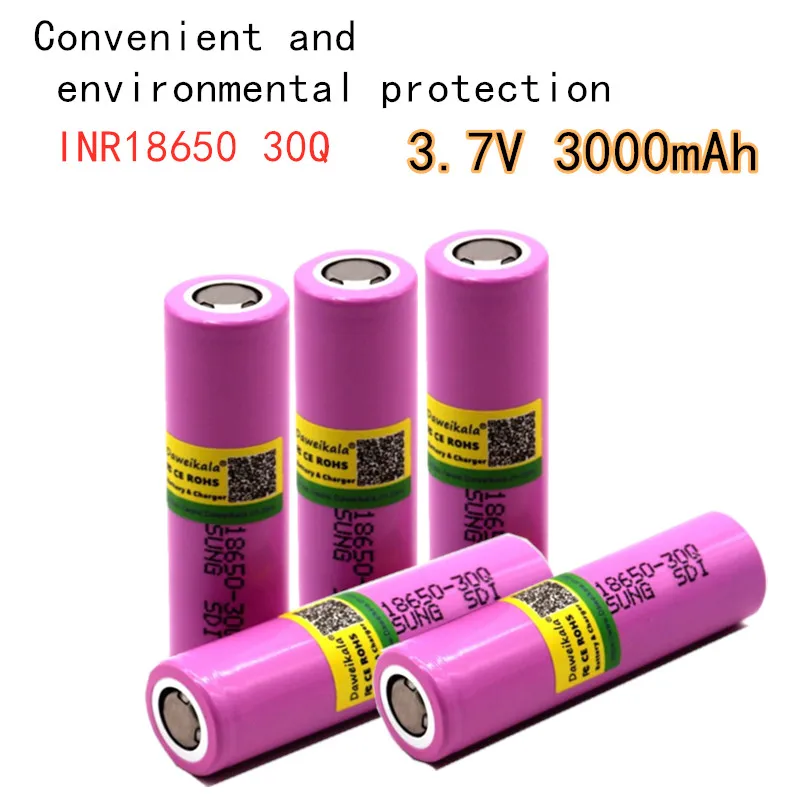 

100% 새로운 3.7V3000mAh30Q INR18650 리튬 이온 전지 방전 20A 충전식 전지 손전등 전동 완구 전자 설비 다기능 통용 18650.00 도매하다