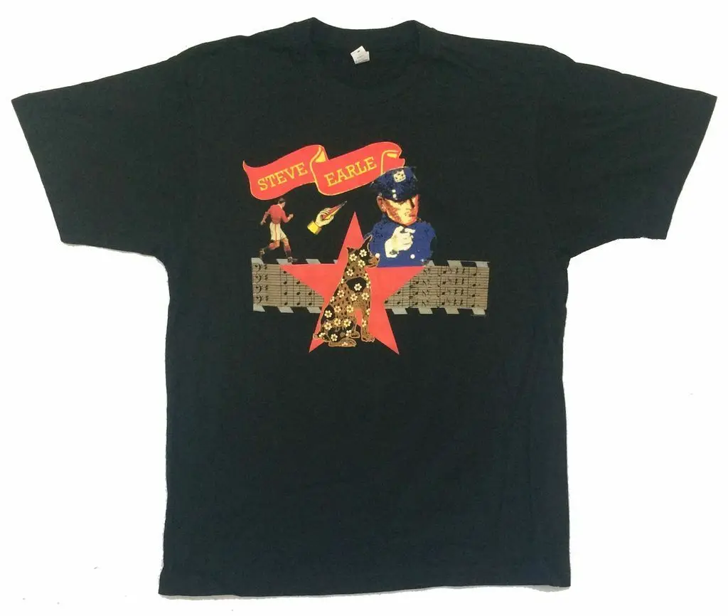 

Steve Earle Washington Square Serenade 2008 Tour Black T Shirt New