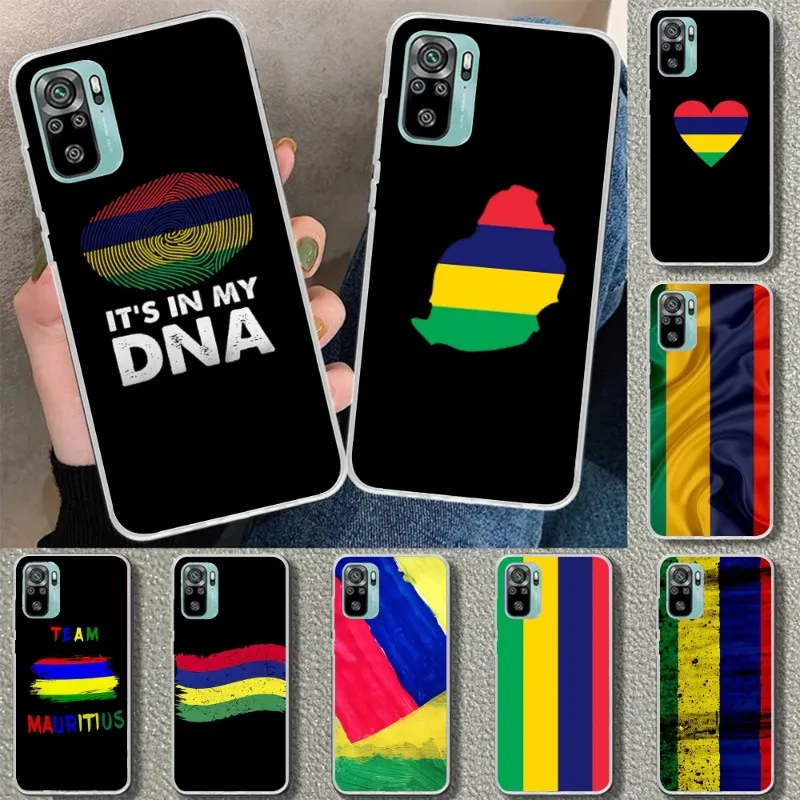 

Чехол для телефона с изображением Маврикийского флага для Xiaomi 13, 12, 11T, 10, 9, Redmi Note 11, 10, 10S Pro, Redmi 9, 9A, 8, прозрачный чехол для телефона