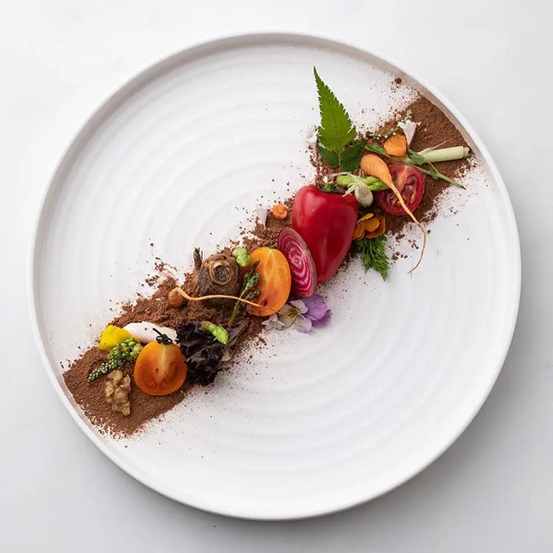 

FANCITYF European-style plate Western-style dinner plate dish plate steak plate household ceramic Western-style plate flat pla