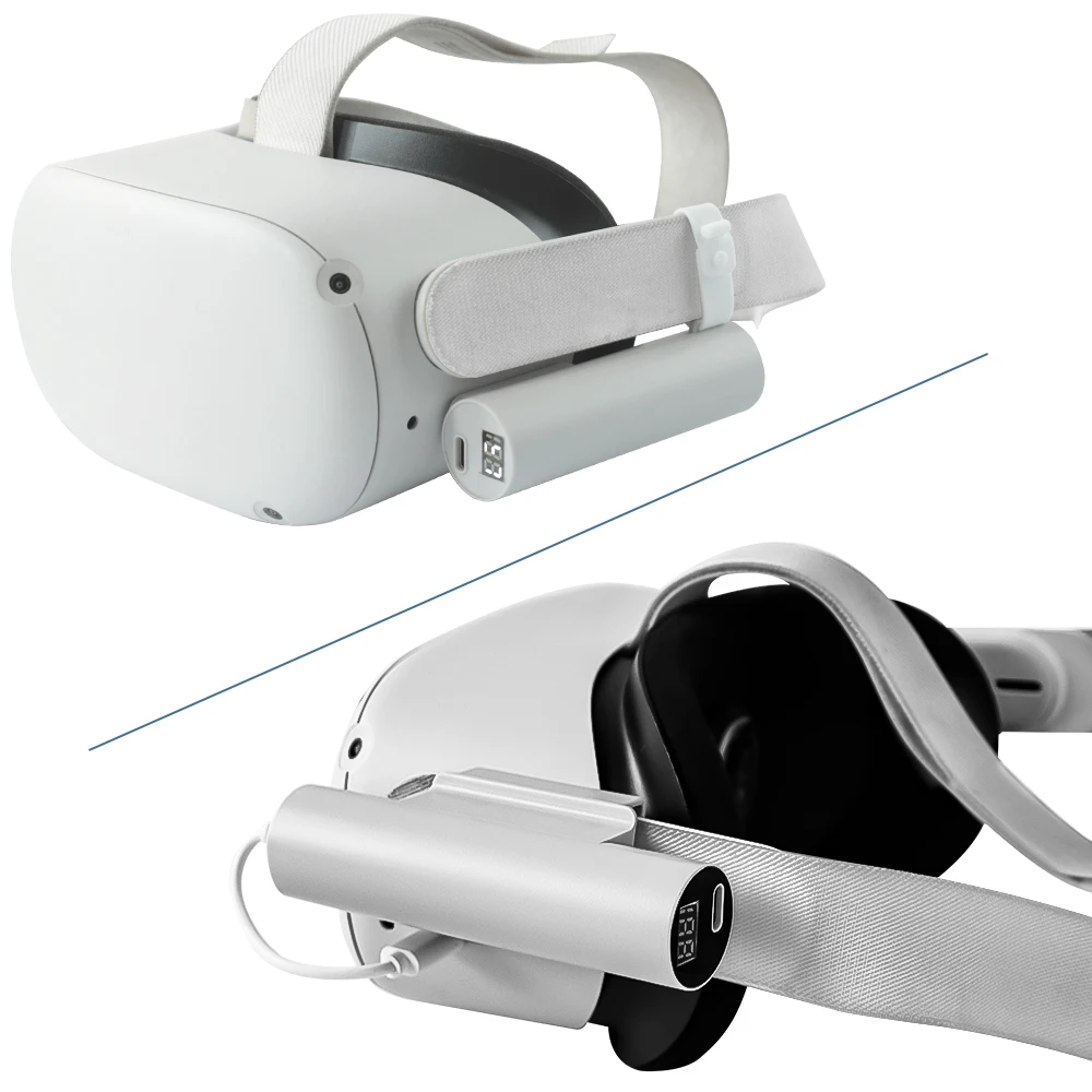 VR Glasses Battery Bank Compatible with Oculus Quest 2 Type-C VR Rechargable Emergency Battery Pack VR Accessories