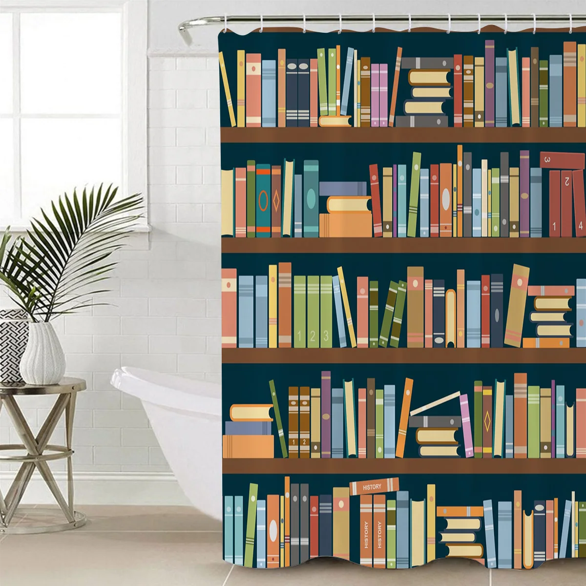 

Книжная полка, книжка, занавеска для душа, аксессуары для декора ванной комнаты, занавеска для ванной, водонепроницаемый экран для ванной из...