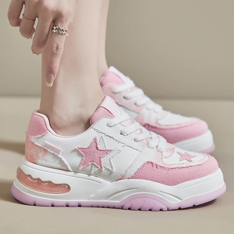 

Женские повседневные кроссовки, уличная спортивная обувь индивидуального дизайна со звездами, удобные уличные кроссовки для скейтборда, скейтборда, кроссовки на плоской подошве