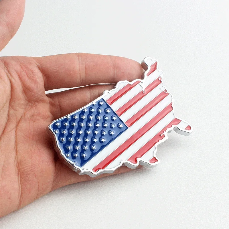 Металлическая 3d-эмблема для решетки радиатора США Великобритания Германия Флаг