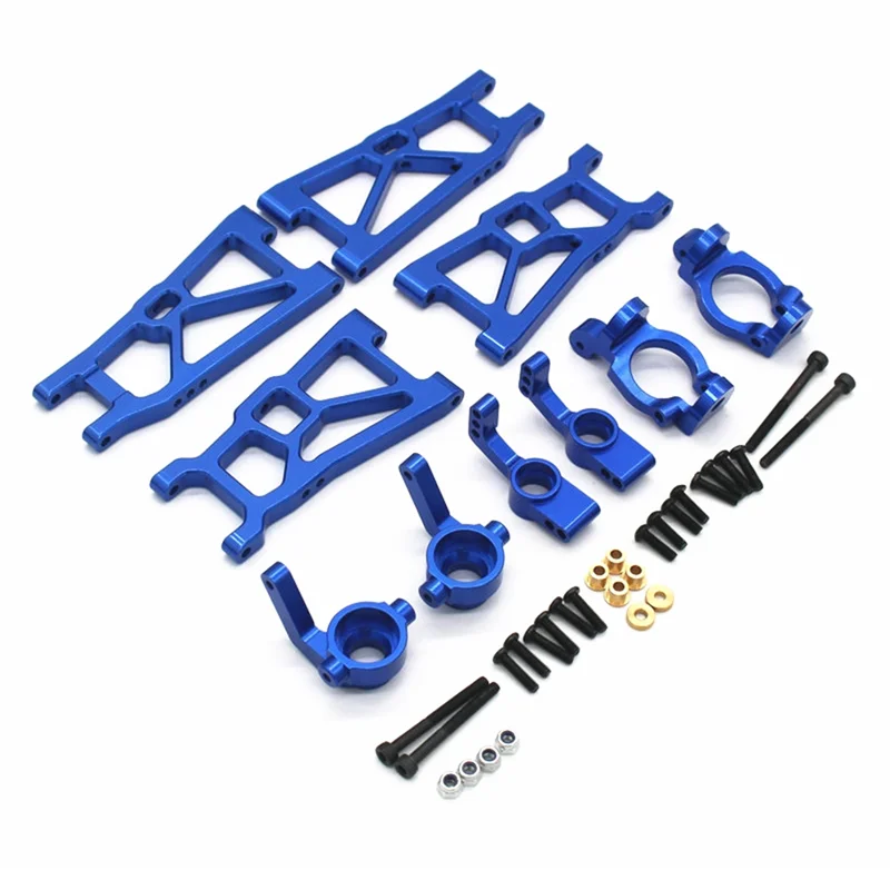 

Metal Upgrade Parts Kit Suspension Arms Steering Blocks for ZD -10 DBX10 1/10 RC Car Accessories,Blue