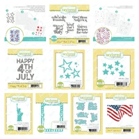 little bits stars fireworks stripes holiday decor metal cut dies clear stamps stencil set for diy scrapbook embossing paper card