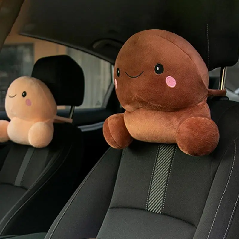 

Симпатичная подушка для автомобильного подголовника, удобная подушка для автомобильного сиденья, дышащая опора для головы, защита шеи для автомобильного интерьера