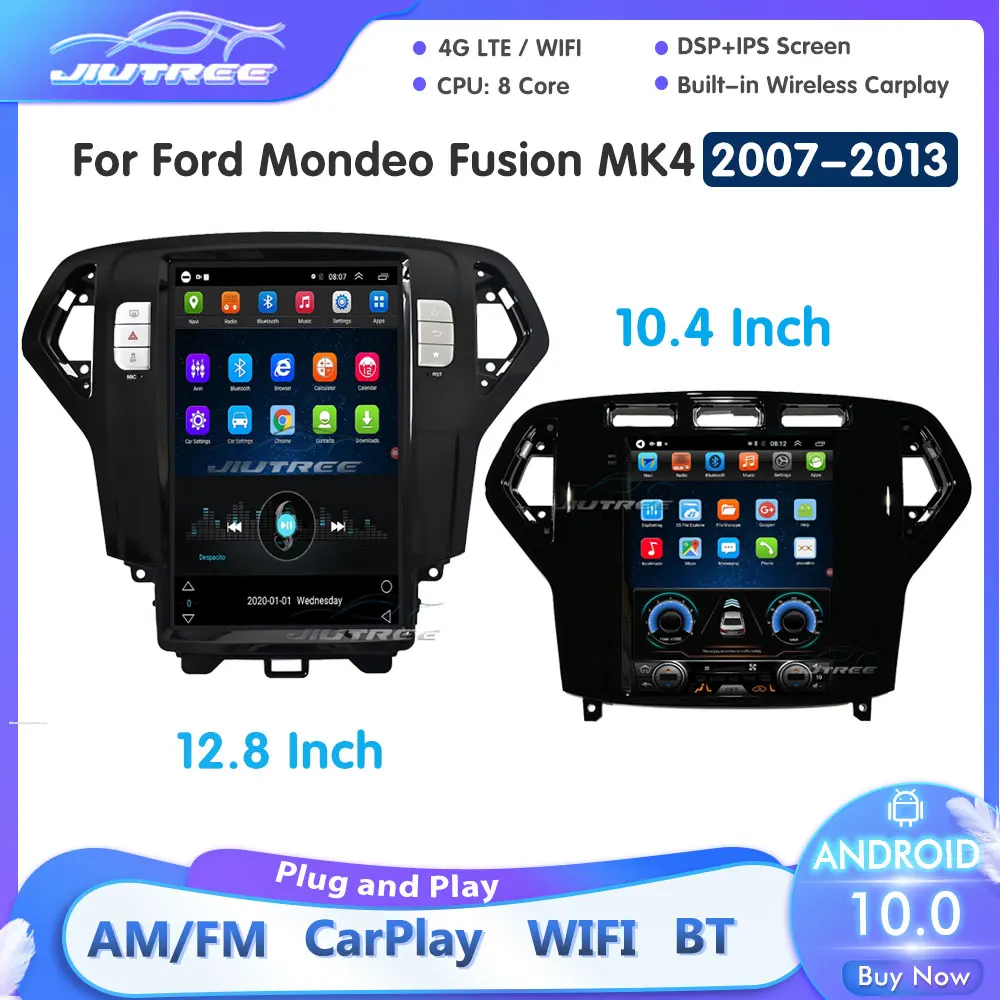 Автомобильный мультимедийный плеер в стиле Tesla с GPS и навигацией для Ford Mondeo Fusion mk4