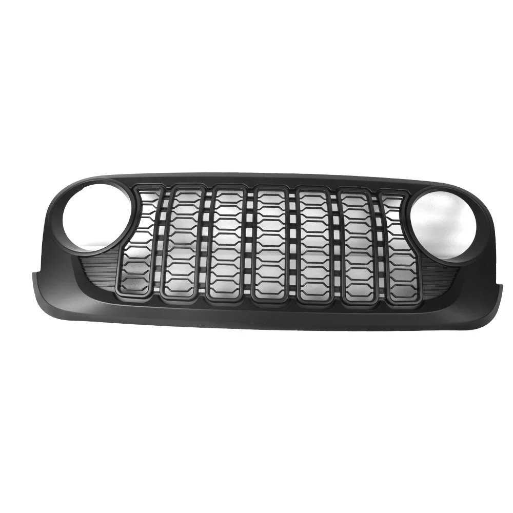 Фото Подходит для JEEP Wrangler 2007-2017 JK, а также для JL 2024 года, решетка радиатора матово-черного цвета, для переоборудования старой модели JK в новую модель с решеткой. №5