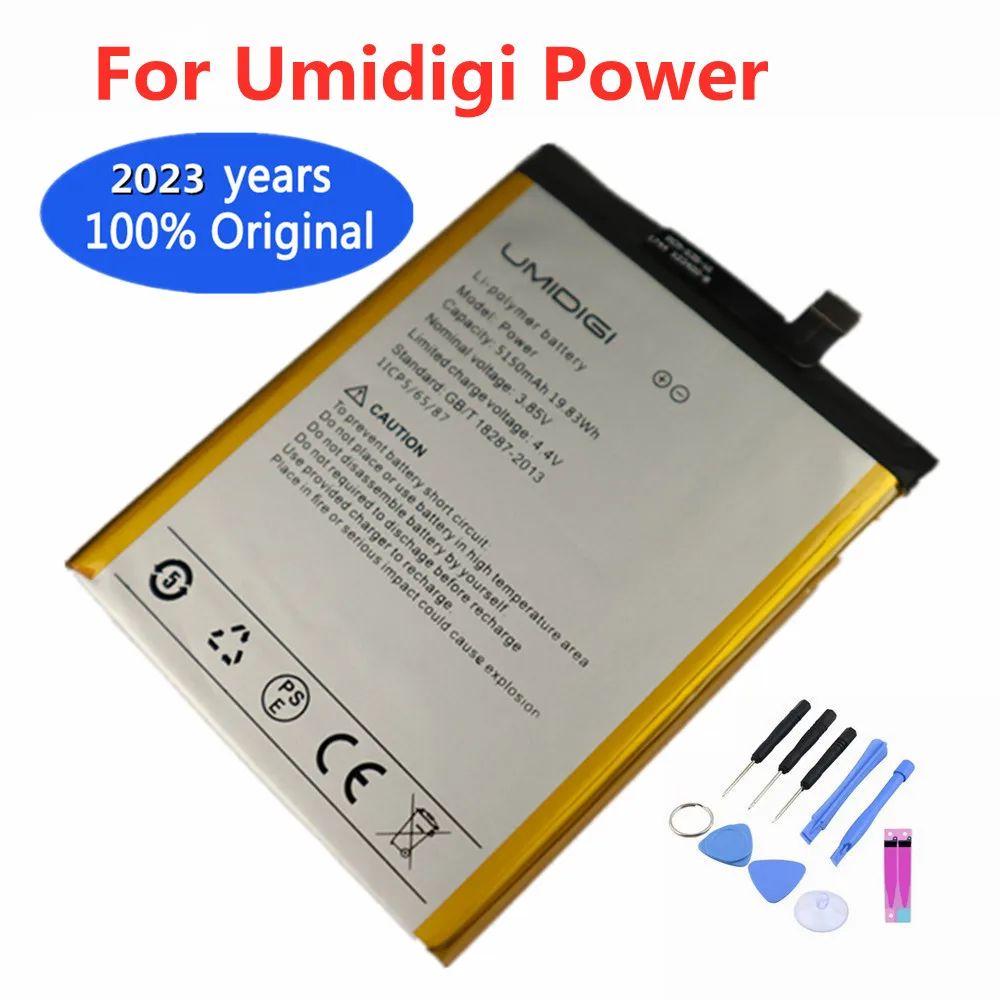 

2023 год, новинка, 100% оригинальный аккумулятор UMI для Umidigi Power, 5150 мАч, аккумулятор мобильный телефон, быстрая доставка + Инструменты