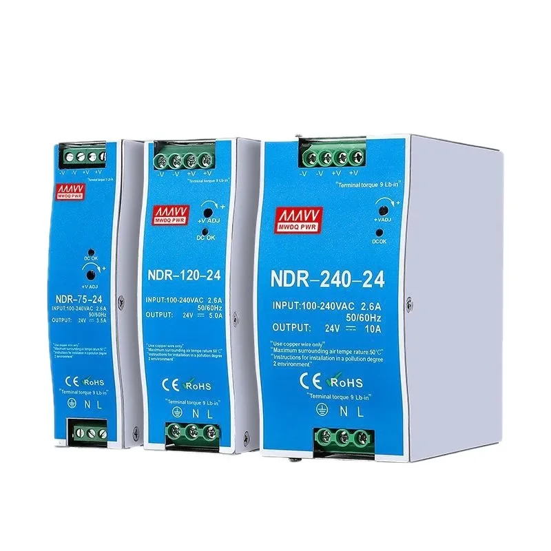 Ndr-120 рельсовый переключатель питания 24v7 5 Вт/120w24 0 Вт/220 В в DC рельс для карт 12