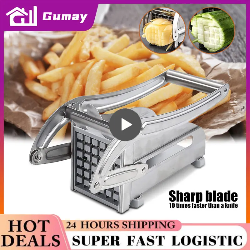 

Stainless Steel Vegetable Cutter Manual Potato Slicer Meat Chopper Cutting Machine Potato Cutter French Fries Cutter Potato Chip