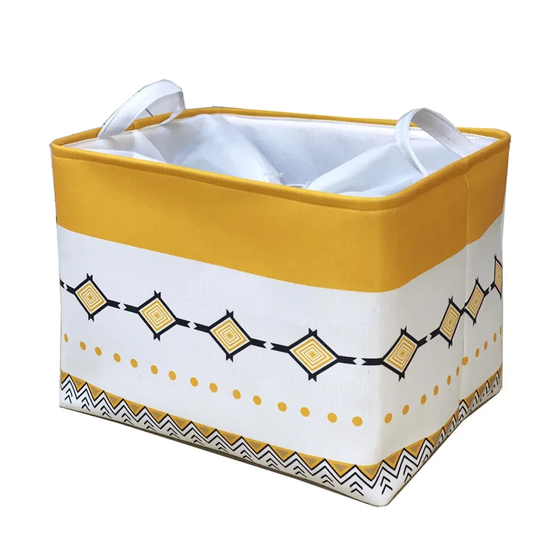 

J2254 Fabric Clothes Storage Box Household Wardrobe Sorting Basket Large Strap