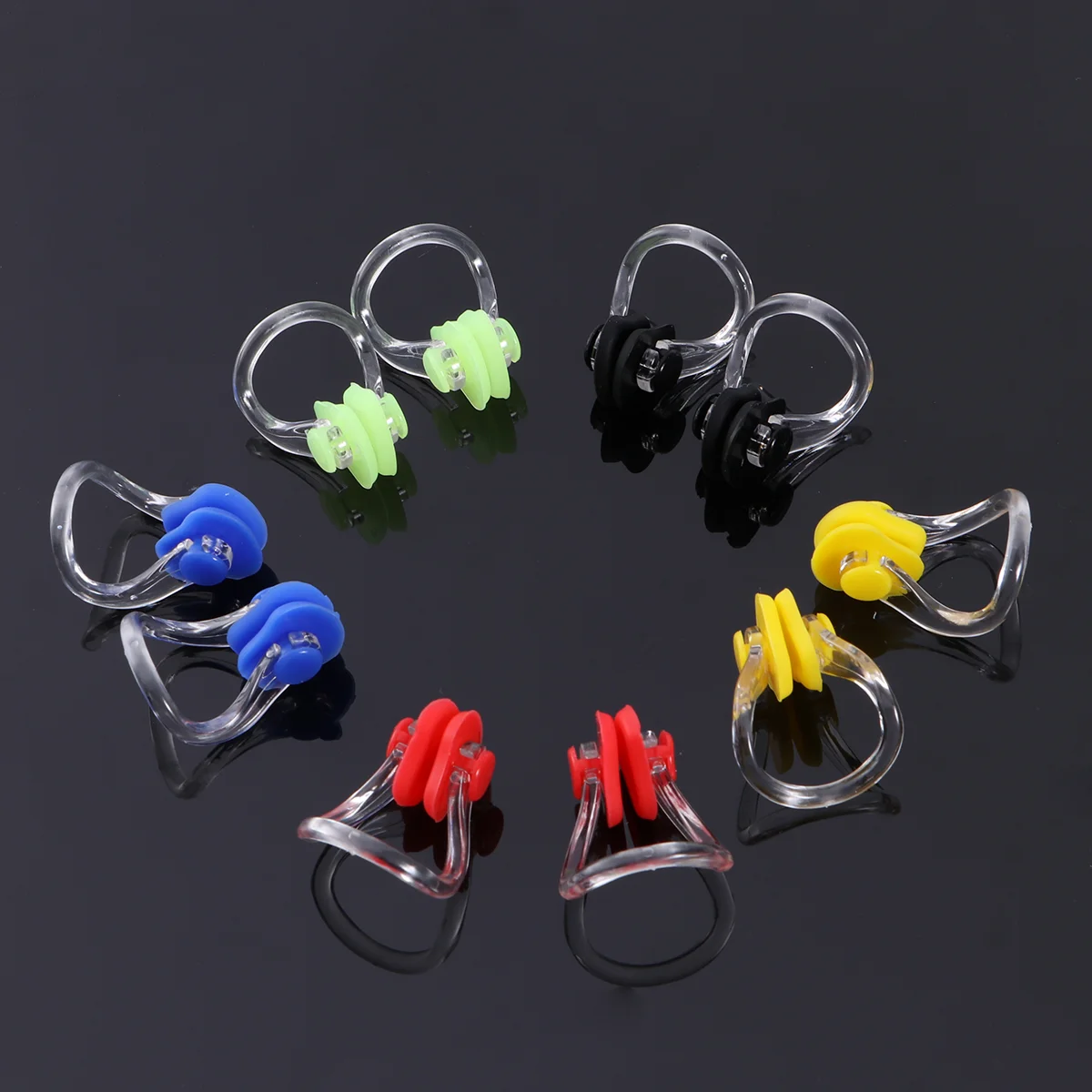 

5Pcs Nose Clips Anti-slip Silicone Swimming Waterproof Nose Clips Nasal Clips