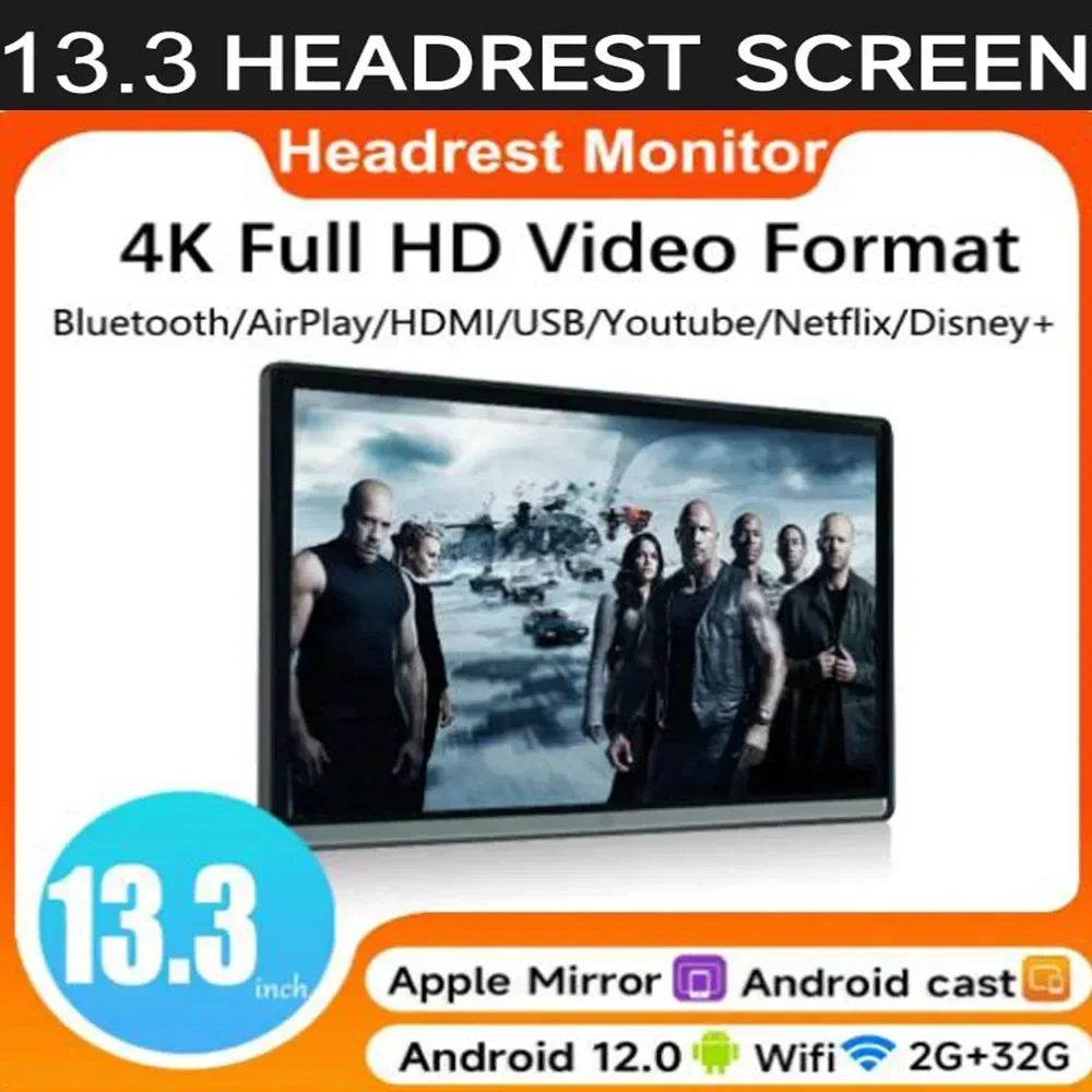 Android монитор подголовника 4K IPS планшет сенсорный экран для дисплея заднего