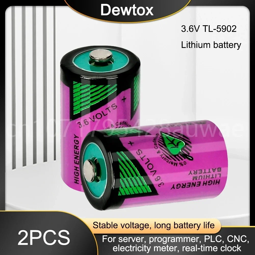 2PCS Original TL-5902 3.6V 1/2AA ER14250 LS14250 SL350 14250 Primary Lithium Battery For PLC Equipment CNC Machine Smoke Alarm